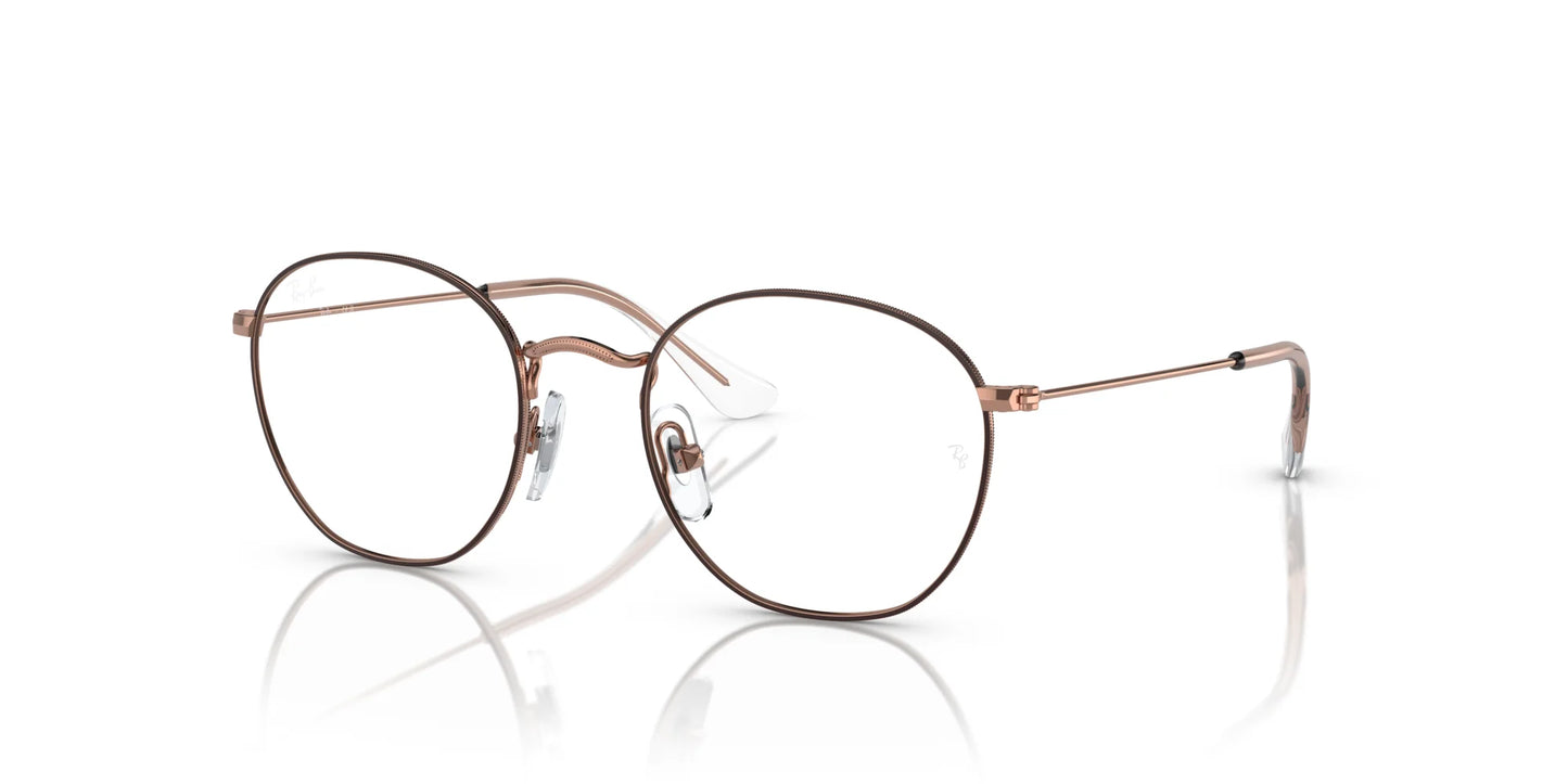 Ray-Ban JUNIOR ROB RY9572V Eyeglasses Brown On Rose Gold / Clear