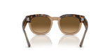 Ray-Ban MEGA HAWKEYE RB0298S Sunglasses in size 53 feature bold acetate frames in a tortoiseshell pattern, beautifully matched with brown lenses, seen front-facing on a white background.