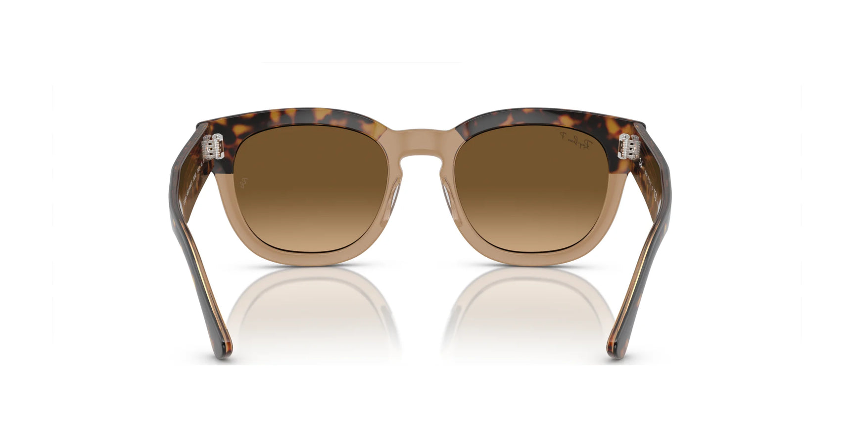 Ray-Ban MEGA HAWKEYE RB0298S Sunglasses in size 53 feature bold acetate frames in a tortoiseshell pattern, beautifully matched with brown lenses, seen front-facing on a white background.