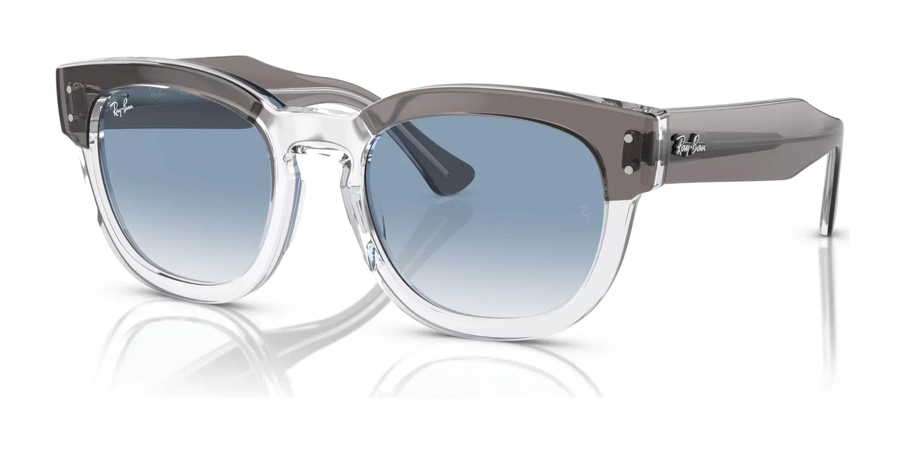 Ray-Ban MEGA HAWKEYE RB0298S Sunglasses Grey On Transparent / Light Blue