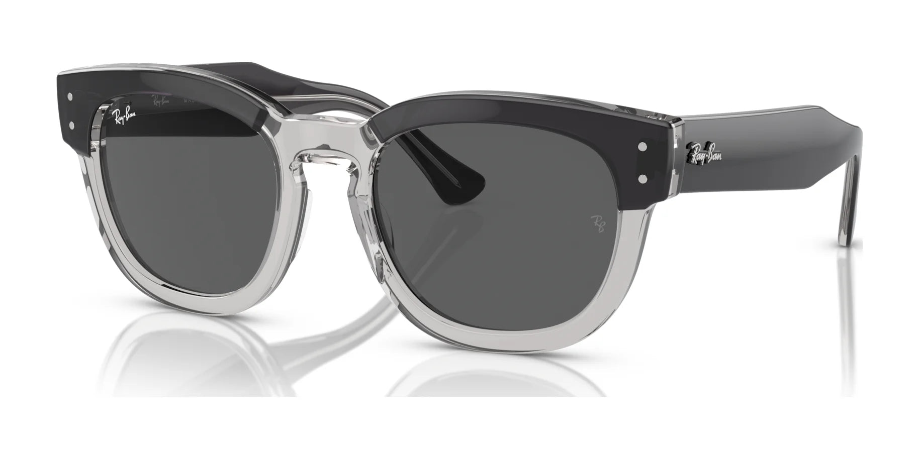 Ray-Ban MEGA HAWKEYE RB0298S Sunglasses Dark Grey On Transparent Grey / Dark Grey