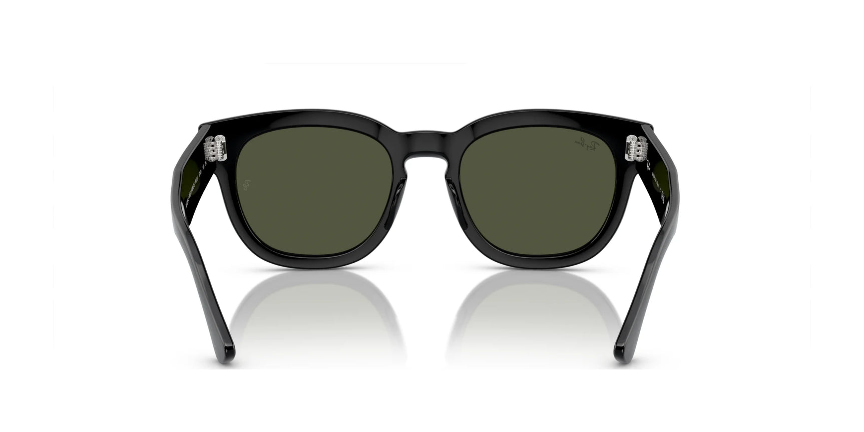 Ray-Ban MEGA HAWKEYE RB0298S Sunglasses, featuring bold acetate frames and dark lenses, viewed from the front on a white background.