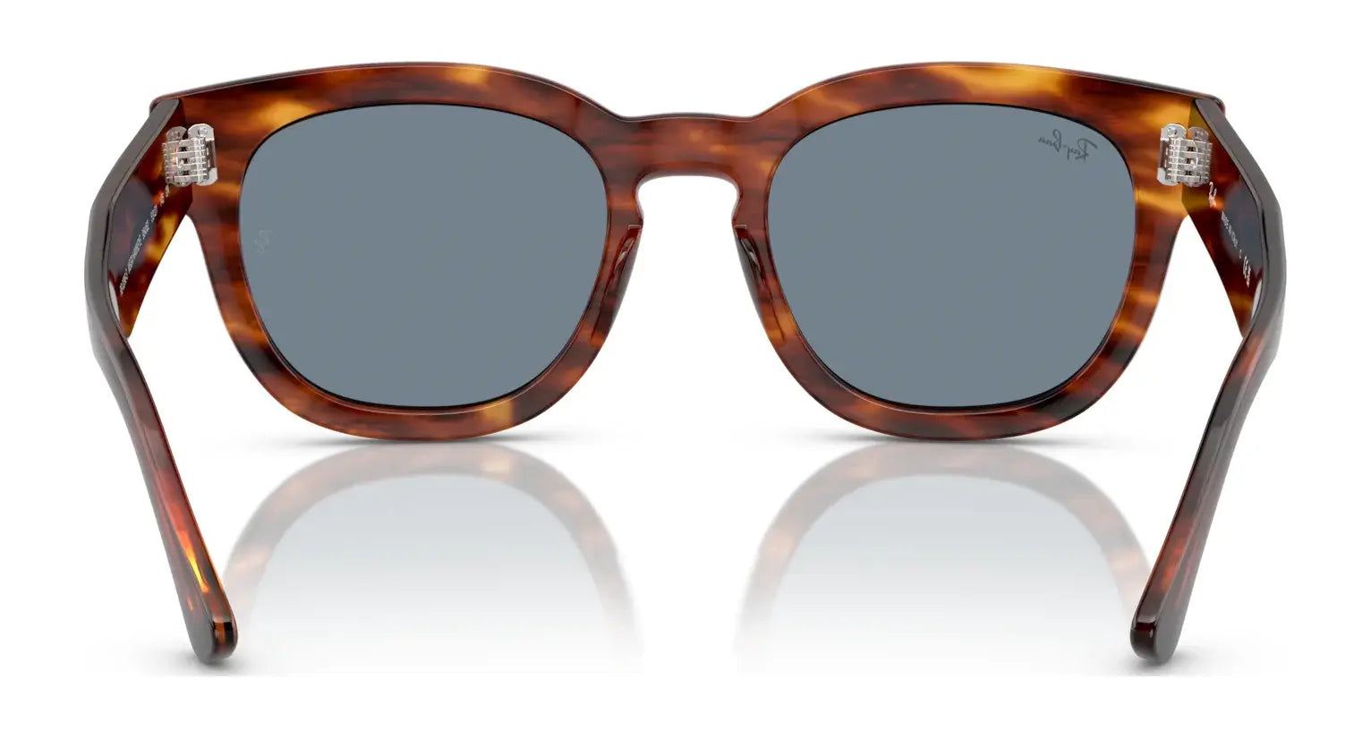 Ray-Ban MEGA HAWKEYE RB0298S Sunglasses feature bold acetate tortoiseshell frames, a keyhole bridge, and dark lenses. Size 53, viewed front-on against a white backdrop.