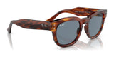 Ray-Ban MEGA HAWKEYE RB0298S sunglasses in size 53 feature bold tortoise-shell acetate frames with dark lenses and a Ray-Ban logo on the temples.