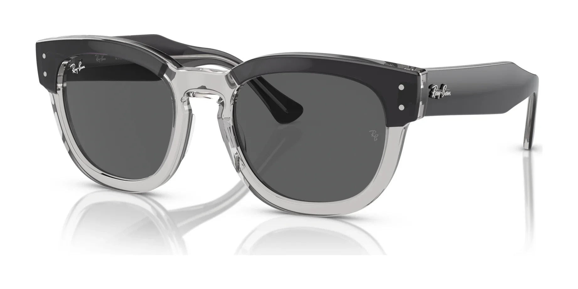 Ray-Ban MEGA HAWKEYE RB0298SF Sunglasses Dark Grey On Transparent Grey / Dark Grey