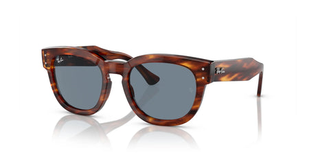 Explore the Ray-Ban MEGA HAWKEYE RB0298SF Sunglasses, featuring tortoiseshell square acetate frames with dark lenses and a prominent brand logo on the temples.