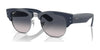Ray-Ban MEGA CLUBMASTER RB0316S Sunglasses / Blue On Silver №136678 / Blue (Polarized) (3P 14%) / Size 50