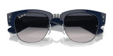 The Ray-Ban MEGA CLUBMASTER RB0316S sunglasses in navy blue boast gradient lenses and a trendy square frame design.