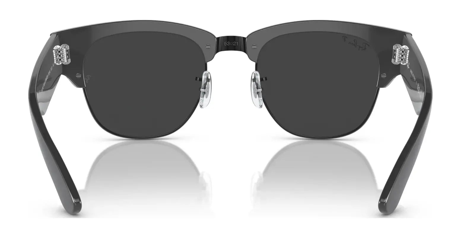 Ray-Ban MEGA CLUBMASTER RB0316S Sunglasses combine a contemporary eyewear twist with dark lenses and silver nose pads, are prescription-ready, and elegantly showcased on a white background.