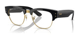 Ray-Ban MEGA CLUBMASTER RB0316S Eyeglasses Black On Gold / Clear / Blue (Photochromic)