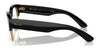 Ray-Ban MEGA CLUBMASTER RB0316S Eyeglasses / Black On Gold №901/GG / Clear/Blue (Photochromic) (3F 16.3%) / Size 50