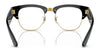 Ray-Ban MEGA CLUBMASTER RB0316S Eyeglasses / Black On Gold №901/GG / Clear/Blue (Photochromic) (3F 16.3%) / Size 50