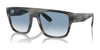 Ray-Ban DRIFTER RB0360S Sunglasses | Size 57 / Striped Grey №14043F / Clear & Blue (2N 29.9%)