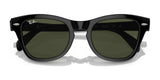 Ray-Ban RB0707S sunglasses with an iconic wayfarer style, dark polarized lenses, and sleek acetate frames set against a white background.