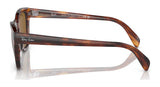 Side view of Ray-Ban RB0707S tortoiseshell sunglasses featuring an acetate frame with the logo on the temple.