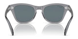 The Ray-Ban RB0707SF Sunglasses in size 53 boast a sleek gray design with dark lenses for top-notch style and UV protection, showcased from the back against a white backdrop.