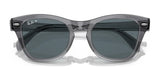 Ray-Ban RB0707SF Sunglasses in size 53 showcase a sleek gray acetate frame with dark lenses on a white background, providing stylish UV protection.