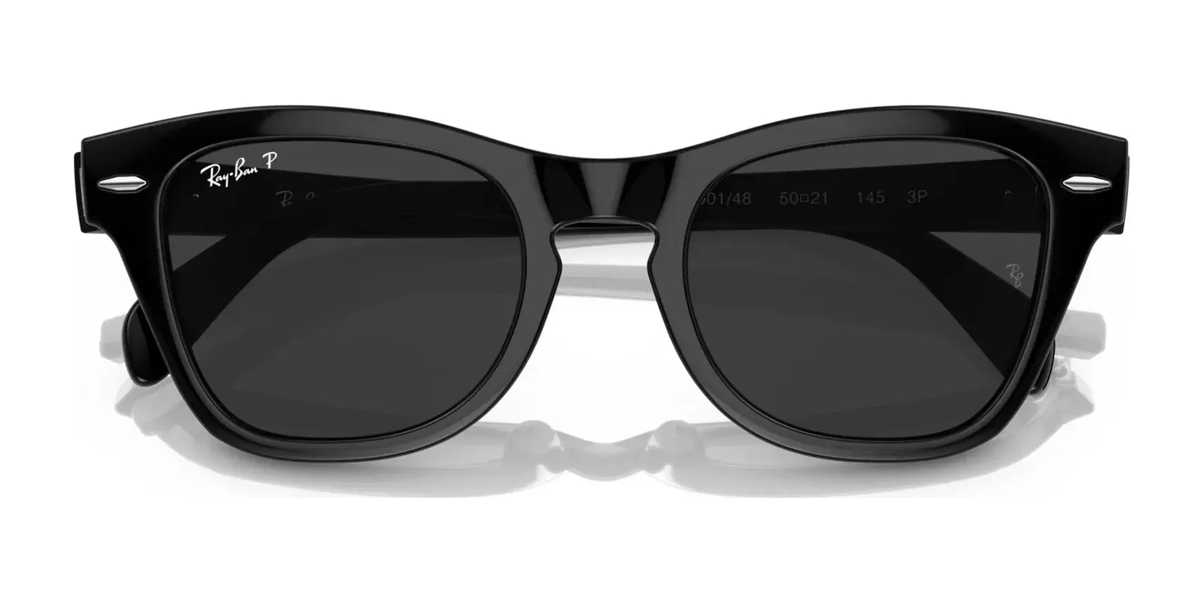 Ray-Ban RB0707SF Sunglasses, with an acetate frame and dark lenses, provide excellent UV protection on a white background.