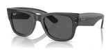 The Ray-Ban MEGA WAYFARER RB0840S sunglasses in size 51 offer a sleek gray frame with dark lenses, ideal for making a stylish statement.