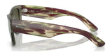 Side view of Ray-Ban MEGA WAYFARER RB0840S sunglasses, size 51, featuring green and brown camouflage-patterned frames with mirror lenses.