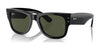 Ray-Ban MEGA WAYFARER RB0840S Sunglasses | Size 51 / Black №901/31 / Green (3N 13.2%)