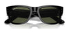 Ray-Ban MEGA WAYFARER RB0840S Sunglasses | Size 51 / Black №901/31 / Green (3N 13.2%)
