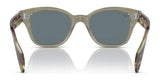 Ray-Ban RB0880SF Sunglasses in size 53 feature square frames, gray tinted polar lenses, and a front view.