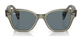 Ray-Ban RB0880SF Sunglasses, size 53, feature gray square frames, dark polar lenses, and a logo on the left lens.