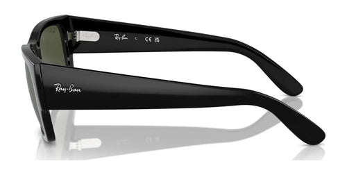 Ray-Ban CARLOS RB0947S Sunglasses / Size 56 / Black №901/31 / Green (3N 13.2%)