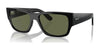 Ray-Ban CARLOS RB0947S Sunglasses | Size 56 / Black №901/58 / Green (Polarized) (3P 11%)