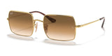 Ray-Ban RECTANGLE RB1969 Sunglasses Arista Gold / Light Brown Gradient