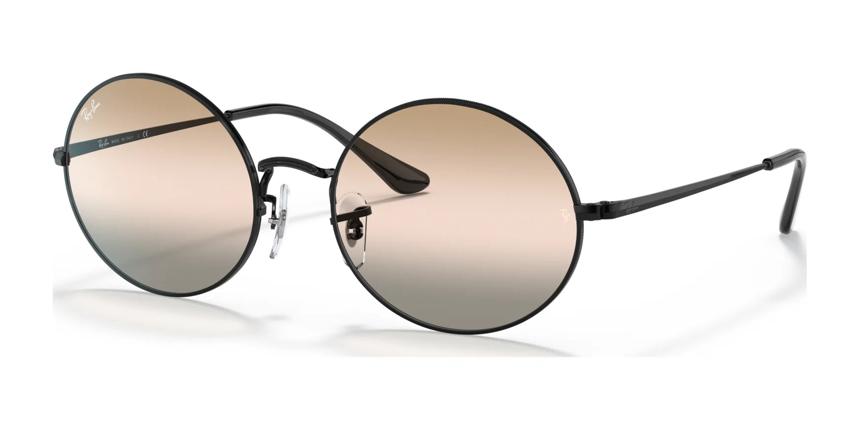 Ray-Ban OVAL RB1970 Sunglasses Black / Pink / Brown
