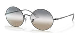 Ray-Ban OVAL RB1970 Sunglasses Gunmetal / Clear Grey / Brown Gradient