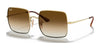 Ray-Ban SQUARE RB1971 Sunglasses | Size 54 / Arista Gold №914751 / Light Brown Gradient (2N 30.5%)