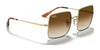Ray-Ban SQUARE RB1971 Sunglasses | Size 54 / Arista Gold №914751 / Light Brown Gradient (2N 30.5%)