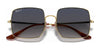 Ray-Ban SQUARE RB1971 Sunglasses | Size 54 / Arista Gold №914751 / Light Brown Gradient (2N 30.5%)