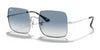 Ray-Ban SQUARE RB1971 Sunglasses | Size 54 / Silver №91493F / Light Blue Gradient (2N 29.9%)