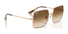 Ray-Ban SQUARE RB1971 Sunglasses | Size 54 / Arista Gold №914751 / Light Brown Gradient (2N 30.5%)
