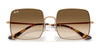 Ray-Ban SQUARE RB1971 Sunglasses | Size 54 / Arista Gold №914751 / Light Brown Gradient (2N 30.5%)