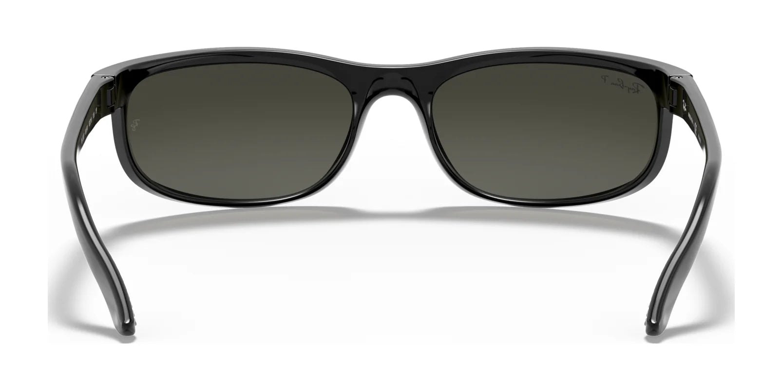 These black Ray-Ban PREDATOR 2 RB2027 Sunglasses in Size 62 are sleek and modern, featuring dark lenses with UV protection for a stylish edge.