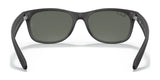 Ray-Ban NEW WAYFARER RB2132 Sunglasses, Size 55, with UV protection and dark lenses shown from the front.