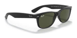 The Ray-Ban NEW WAYFARER RB2132 Sunglasses (Size 58) showcase the iconic Wayfarer style with dark lenses, UV protection, and the classic brand logo on the frame.