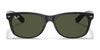 Ray-Ban NEW WAYFARER RB2132 Sunglasses | Size 55 / Black №901L / G-15 Green (3N 13.2%)