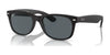 Ray-Ban NEW WAYFARER RB2132 Sunglasses | Size 55 / Rubber Black №622/R5 / Blue (3N 10.7%)
