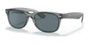 Ray-Ban NEW WAYFARER RB2132 Sunglasses | Size 58 / Transparent Grey №64503R / Dark Blue (Polarized) (3P 13.7%)