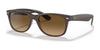 Ray-Ban NEW WAYFARER RB2132 Sunglasses | Size 55 / Transparent Brown №6608M2 / Brown (Polarized) (3P 15%)