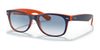 Ray-Ban NEW WAYFARER RB2132 Sunglasses | Size 55 / Blue On Orange №789/3F / Light Blue Gradient (2N 29.9%)