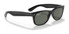 Ray-Ban NEW WAYFARER RB2132 Sunglasses | Size 55 / Black №901L / G-15 Green (3N 13.2%)