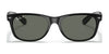 Ray-Ban NEW WAYFARER RB2132 Sunglasses | Size 55 / Black №901L / G-15 Green (3N 13.2%)