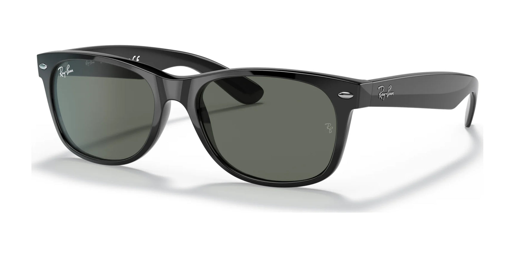 Ray-Ban NEW WAYFARER RB2132 Sunglasses | Size 52 Black / G-15 Green